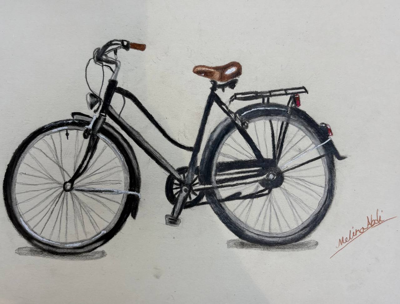 آموزش نقاشی سیاه قلم ملینا عبدی